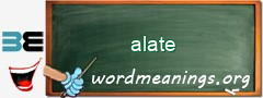 WordMeaning blackboard for alate